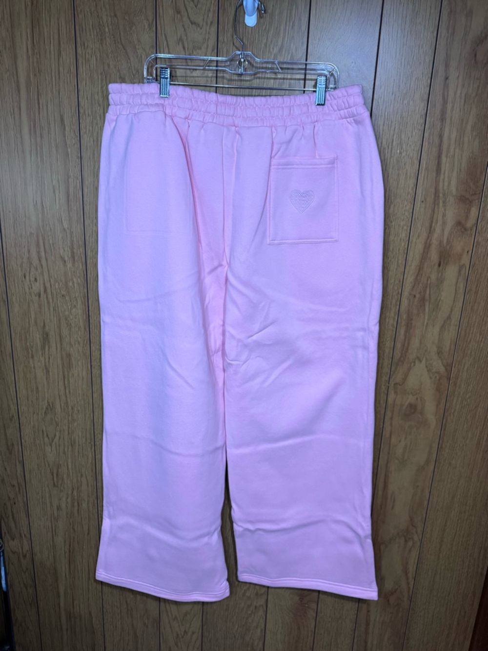 Women's Pink Wide-Leg Cozy Sweatpants - Picture 6 of 8